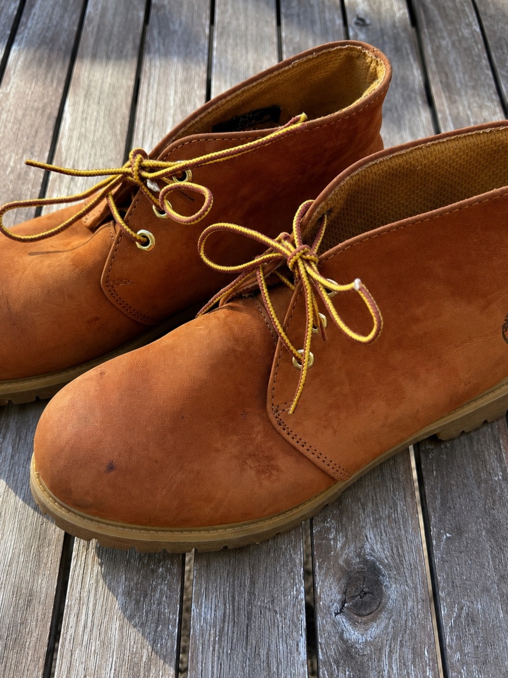 Vintage Timberland Nubuck Chukka Boots Wheat Brown Leather Size 11 M